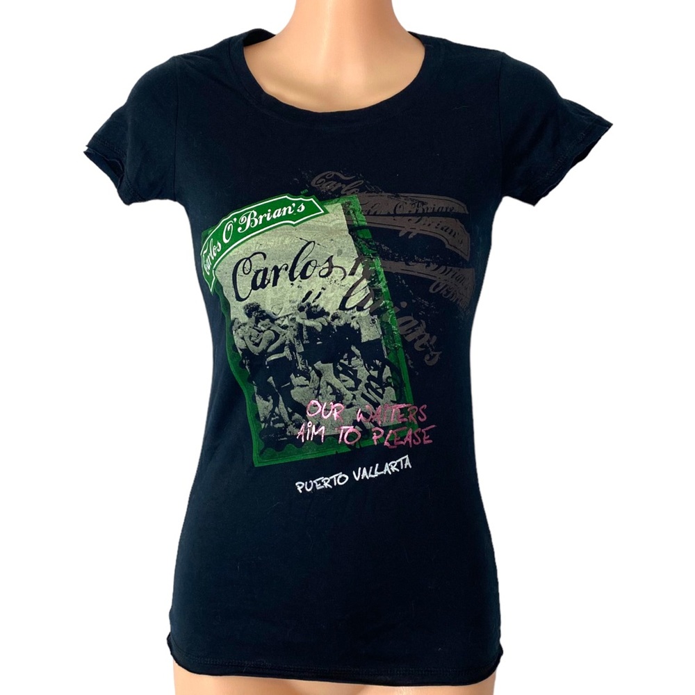 5/$25 Carlos o’ Brian’s Metallic Detail Graphic T-Shirt